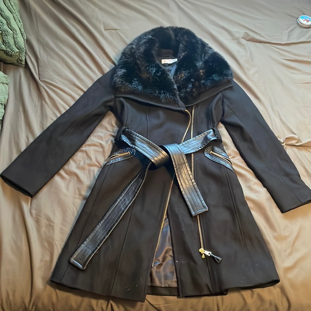 Via Spiga faux fur coat great condition